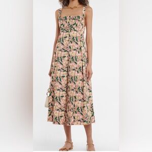 Agua Bendita Hortencia Dos Gardenias Cotton Midi Dress - Small